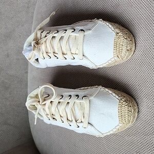 Soludos Cream and Tan Espadrilles